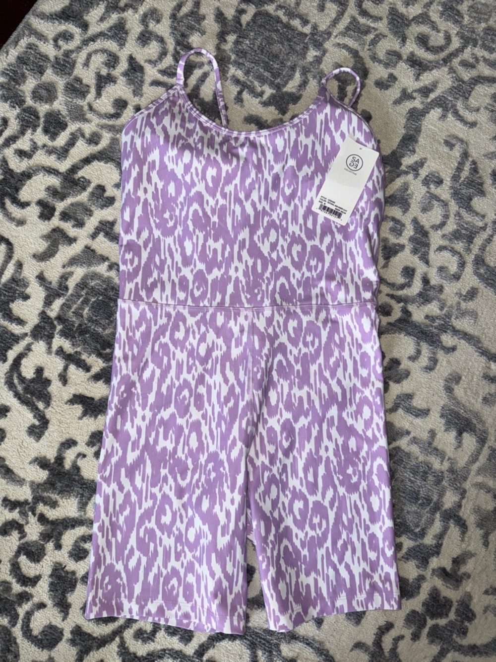 NWT! Lavender leopard Print Romper - M